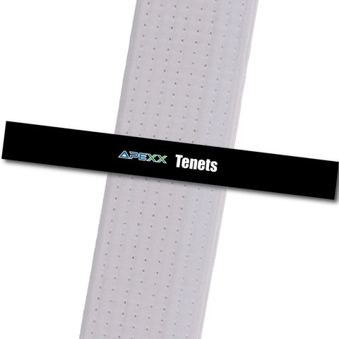 Apexx MA - Tenets Custom Design Program - BeltStripes.com : The #1 Source for Martial Arts Belt Tape