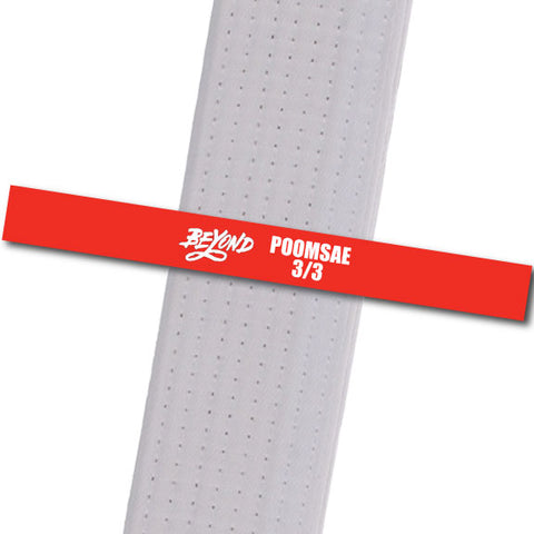 Beyond MA - Poomsae 3/3 Custom Belt Stripes - BeltStripes.com : The #1 Source for Martial Arts Belt Tape