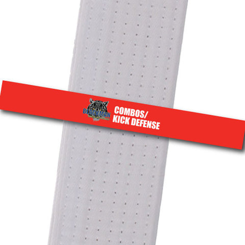 Blackman Academy - Combos/Kick Defense Achievement Stripes - BeltStripes.com : The #1 Source for Martial Arts Belt Tape