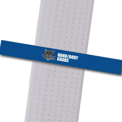 Blackman Academy - Hand/Body Grabs Achievement Stripes - BeltStripes.com : The #1 Source for Martial Arts Belt Tape