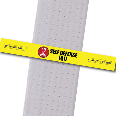 Champion Karate - Self Defense (Q1) Achievement Stripes - BeltStripes.com : The #1 Source for Martial Arts Belt Tape