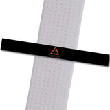 Evergreen Karate - Black with Logo Custom Belt Stripes - BeltStripes.com : The #1 Source for Martial Arts Belt Tape