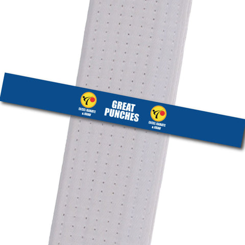 Excel Karate & Krav - Great Punches Custom Belt Stripes - BeltStripes.com : The #1 Source for Martial Arts Belt Tape