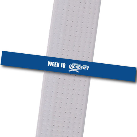 John Geyston MA - Week 10-Blue Achievement Stripes - BeltStripes.com : The #1 Source for Martial Arts Belt Tape
