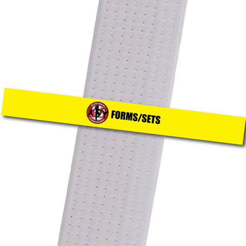 K5 MA - Forms/Sets - Yellow Achievement Stripes - BeltStripes.com : The #1 Source for Martial Arts Belt Tape