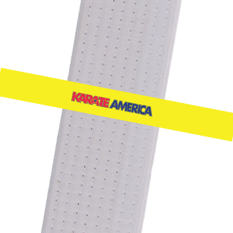 Karate America- Daniel Gimenez - Yellow with Logo Karate America - Daniel Gimenez - BeltStripes.com : The #1 Source for Martial Arts Belt Tape