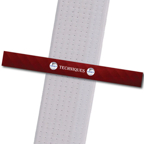 Legacy MA - Techniques - Red Achievement Stripes - BeltStripes.com : The #1 Source for Martial Arts Belt Tape