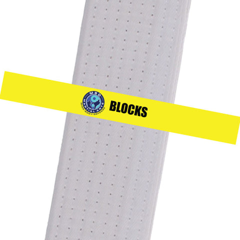 MBD Martial Arts - Blocks Custom Belt Stripes - BeltStripes.com : The #1 Source for Martial Arts Belt Tape