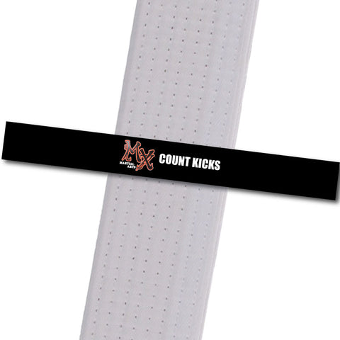 MX Martial Arts - Count Kicks Custom Belt Stripes - BeltStripes.com : The #1 Source for Martial Arts Belt Tape
