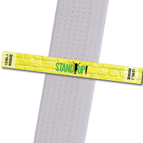 MatChats BeltStripes - Stand Up! - Level 1: Rookie Achievement Stripes - BeltStripes.com : The #1 Source for Martial Arts Belt Tape