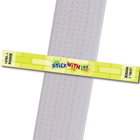 MatChats BeltStripes - Stick With It! - Level 1: Rookie Achievement Stripes - BeltStripes.com : The #1 Source for Martial Arts Belt Tape