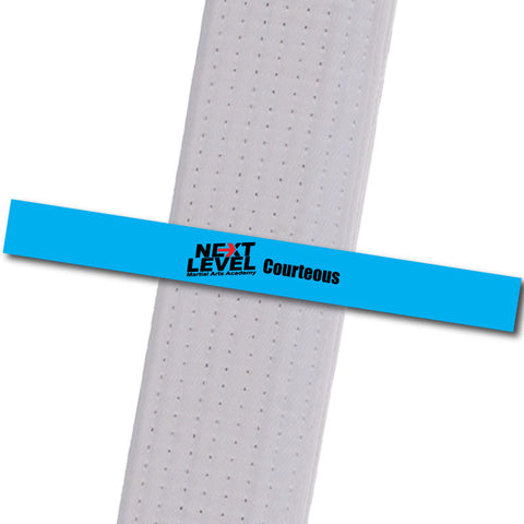 Next Level MA - Courteous Achievement Stripes - BeltStripes.com : The #1 Source for Martial Arts Belt Tape