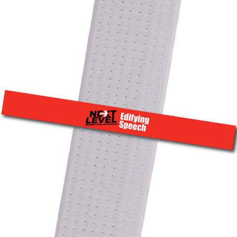 Next Level MA - Edifying Speech Achievement Stripes - BeltStripes.com : The #1 Source for Martial Arts Belt Tape