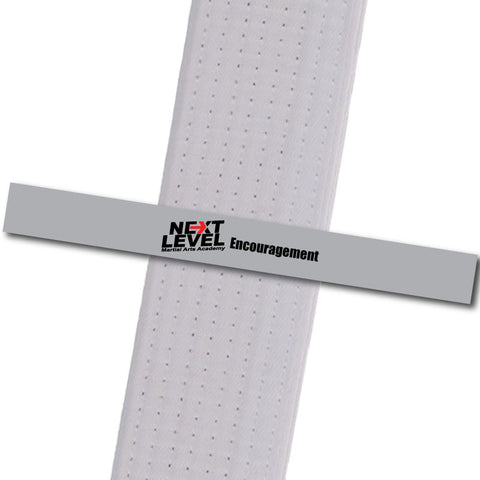 Next Level MA - Encouragement Achievement Stripes - BeltStripes.com : The #1 Source for Martial Arts Belt Tape