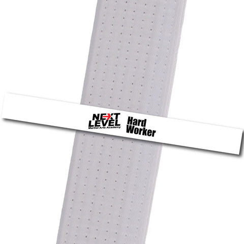 Next Level MA - Hard Worker Achievement Stripes - BeltStripes.com : The #1 Source for Martial Arts Belt Tape