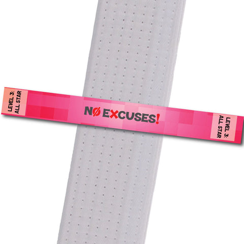 MatChats BeltStripes - No Excuses! - Level 3: All Star Achievement Stripes - BeltStripes.com : The #1 Source for Martial Arts Belt Tape