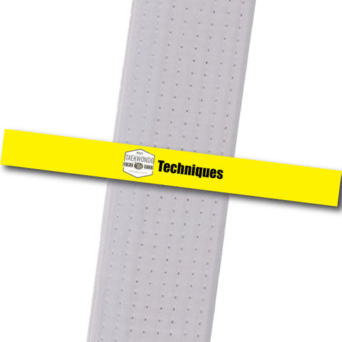 Pecks TKD - Techniques Custom Belt Stripes - BeltStripes.com : The #1 Source for Martial Arts Belt Tape