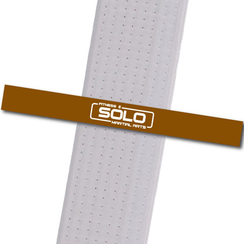 Solo Martial Arts - Brown with New Logo Custom Belt Stripes - BeltStripes.com : The #1 Source for Martial Arts Belt Tape