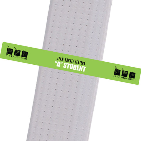 Team Karate Centers - "A" Student Custom Belt Stripes - BeltStripes.com : The #1 Source for Martial Arts Belt Tape