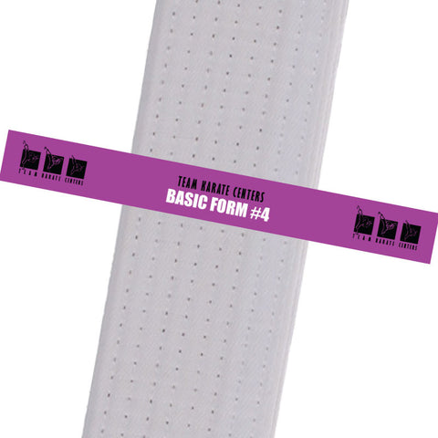 Team Karate Centers - Basic Form #4 Custom Belt Stripes - BeltStripes.com : The #1 Source for Martial Arts Belt Tape