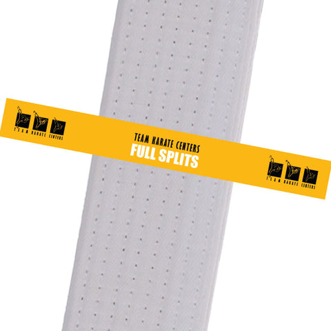 Team Karate Centers - Full Splits Custom Belt Stripes - BeltStripes.com : The #1 Source for Martial Arts Belt Tape