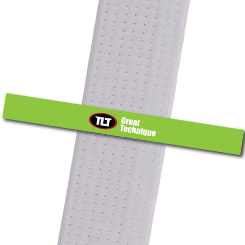 Top Level TKD - Great Technique Custom Design Program - BeltStripes.com : The #1 Source for Martial Arts Belt Tape