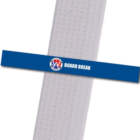 Wings Academy - Board Break - Blue Custom Belt Stripes - BeltStripes.com : The #1 Source for Martial Arts Belt Tape