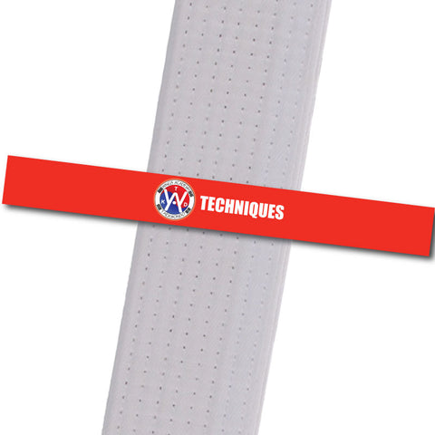 Wings Academy - Techniques - Red Custom Belt Stripes - BeltStripes.com : The #1 Source for Martial Arts Belt Tape