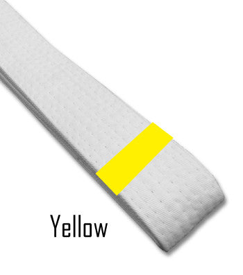 White belt yellow stripe top