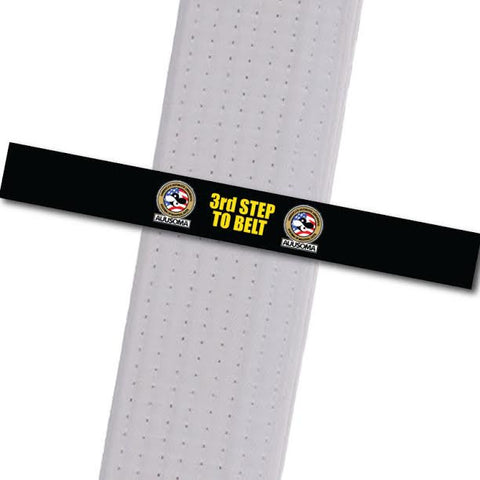 AUUSOMA - 3rd Step to Belt: Black Achievement Stripes - BeltStripes.com : The #1 Source for Martial Arts Belt Tape