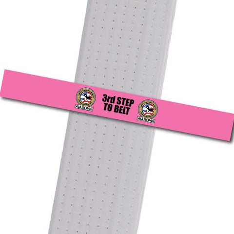 AUUSOMA - 3rd Step to Belt: Pink Achievement Stripes - BeltStripes.com : The #1 Source for Martial Arts Belt Tape