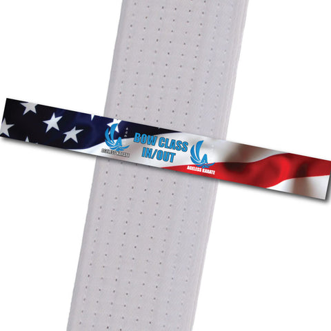 Ageless Karate - Bow Class In/Out Custom Belt Stripes - BeltStripes.com : The #1 Source for Martial Arts Belt Tape