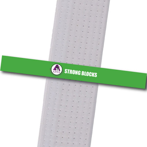 Apex MA - Strong Blocks Custom Belt Stripes - BeltStripes.com : The #1 Source for Martial Arts Belt Tape