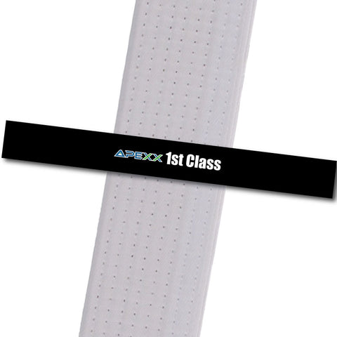 Apexx MA - 1st Class Custom Design Program - BeltStripes.com : The #1 Source for Martial Arts Belt Tape