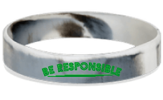 MatChats - Be Responsible Silicone Wrist Bands - Level 4: Champion Achievement Stripes - BeltStripes.com : The #1 Source for Martial Arts Belt Tape