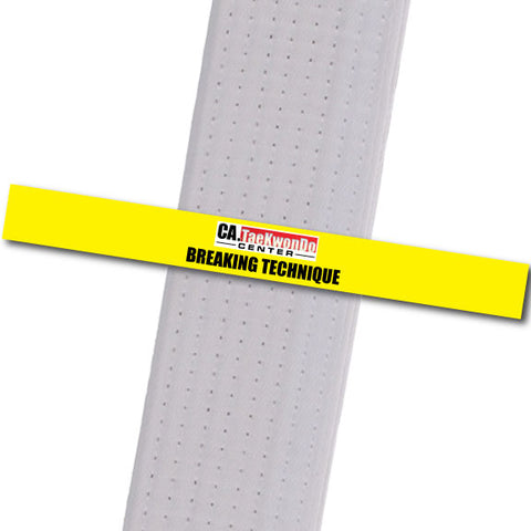 Ca. TaeKwonDo Center - Breaking Technique Custom Belt Stripes - BeltStripes.com : The #1 Source for Martial Arts Belt Tape