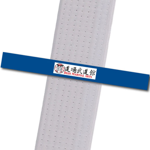 Dojo MA - Logo Only - Blue Custom Belt Stripes - BeltStripes.com : The #1 Source for Martial Arts Belt Tape