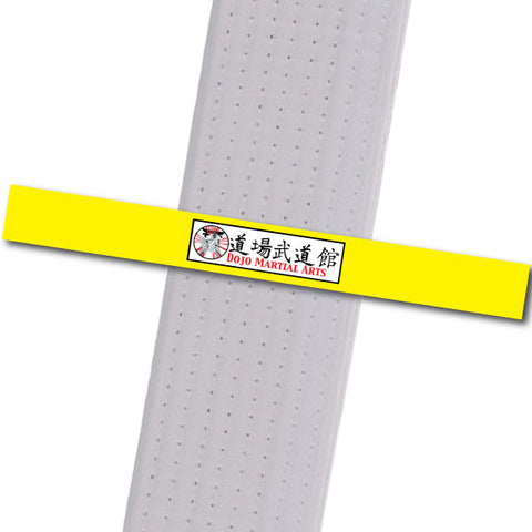 Dojo MA - Logo Only - Yellow Custom Belt Stripes - BeltStripes.com : The #1 Source for Martial Arts Belt Tape