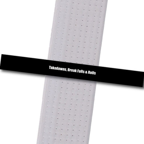 Evolution MA - Takedowns-Break Falls-Rolls Custom Belt Stripes - BeltStripes.com : The #1 Source for Martial Arts Belt Tape