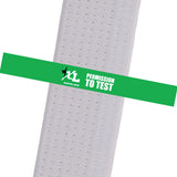 iXL Martial Arts - Permission to Test Achievement Stripes - BeltStripes.com : The #1 Source for Martial Arts Belt Tape