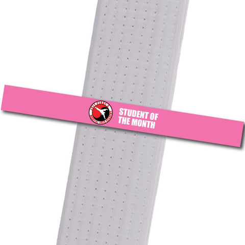 Joey Perry MA - Student of the Month (Pink) Custom Belt Stripes - BeltStripes.com : The #1 Source for Martial Arts Belt Tape