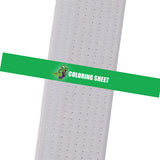 Just For Kicks BeltStripes - Coloring Sheet - Green Custom Belt Stripes - BeltStripes.com : The #1 Source for Martial Arts Belt Tape