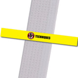 K5 MA - Techniques - Yellow Achievement Stripes - BeltStripes.com : The #1 Source for Martial Arts Belt Tape