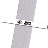 Karate Masters - White Custom Belt Stripes - BeltStripes.com : The #1 Source for Martial Arts Belt Tape