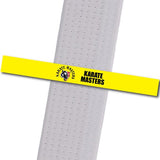 Karate Masters - Yellow Custom Belt Stripes - BeltStripes.com : The #1 Source for Martial Arts Belt Tape