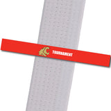 KuGar TKD - Tournament - Red with Gold Logo Achievement Stripes - BeltStripes.com : The #1 Source for Martial Arts Belt Tape