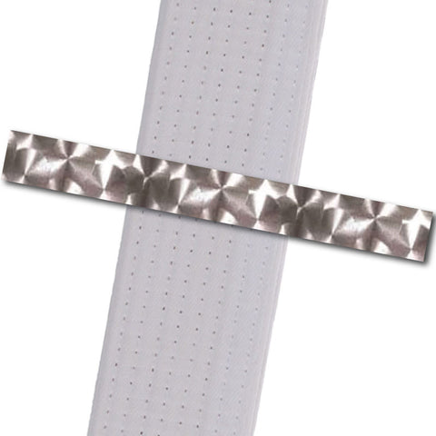 Metallic Silver with Pattern Custom Belt Stripes - BeltStripes.com : The #1 Source for Martial Arts Belt Tape