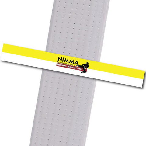 NIMMA - Logo Only - Yellow/White Achievement Stripes - BeltStripes.com : The #1 Source for Martial Arts Belt Tape