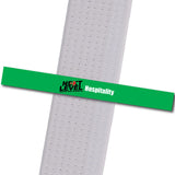 Next Level MA - Hospitality Achievement Stripes - BeltStripes.com : The #1 Source for Martial Arts Belt Tape