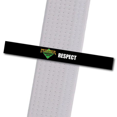 Premier MA Powder Springs - Respect Achievement Stripes - BeltStripes.com : The #1 Source for Martial Arts Belt Tape